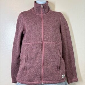 The‎ North Face Womens Crescent Fleece Full Zip Jacket Sweater Pink Size Small